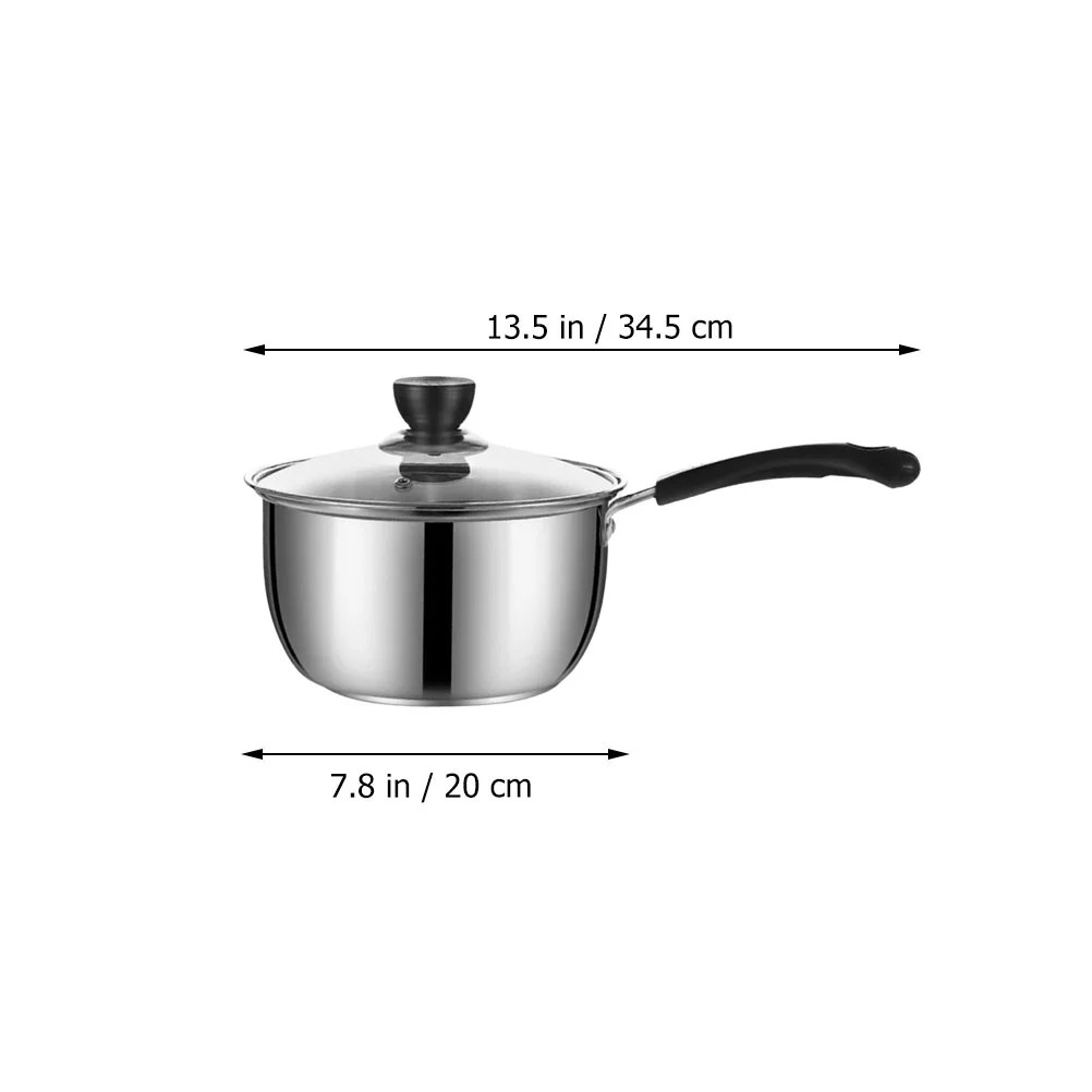 Small with Lid Stainless Sauce Pan Mini Saucepan Cooking Steel Pots Lids