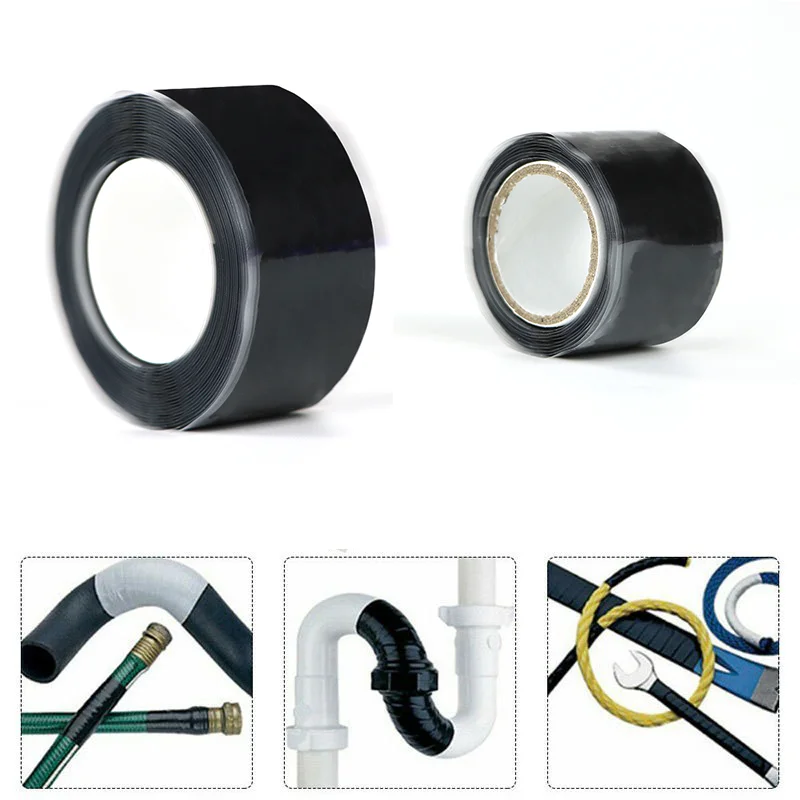 Black Self-adhesive Waterproof Tape With High Pressure Resistance And Strong Leak-stopping And Water-stopping Repair,1Roll