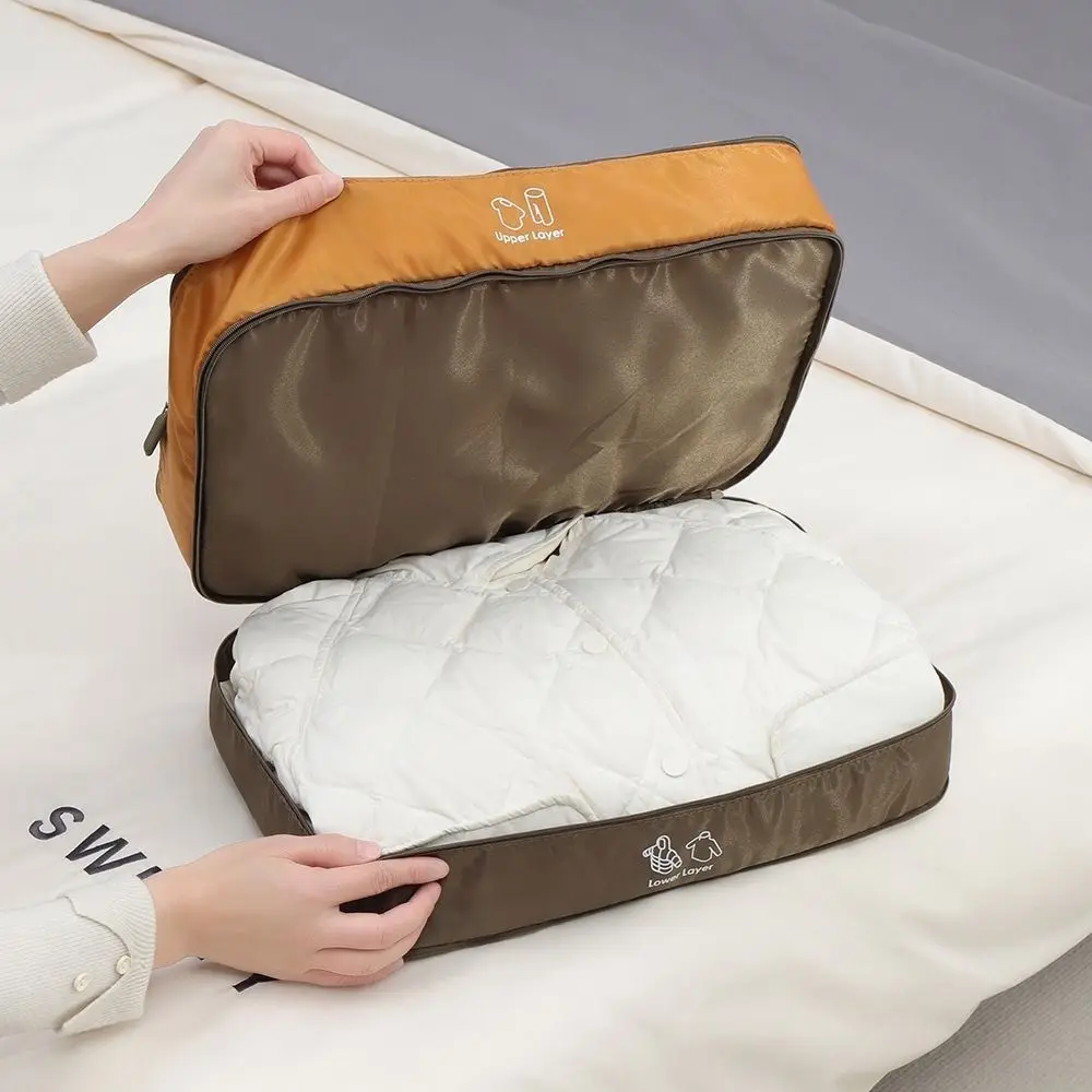 

Large Capacity Double-Layer Clothing Bag Dustproof Space Saving Duvet Cotton Compression Bag with Zipper