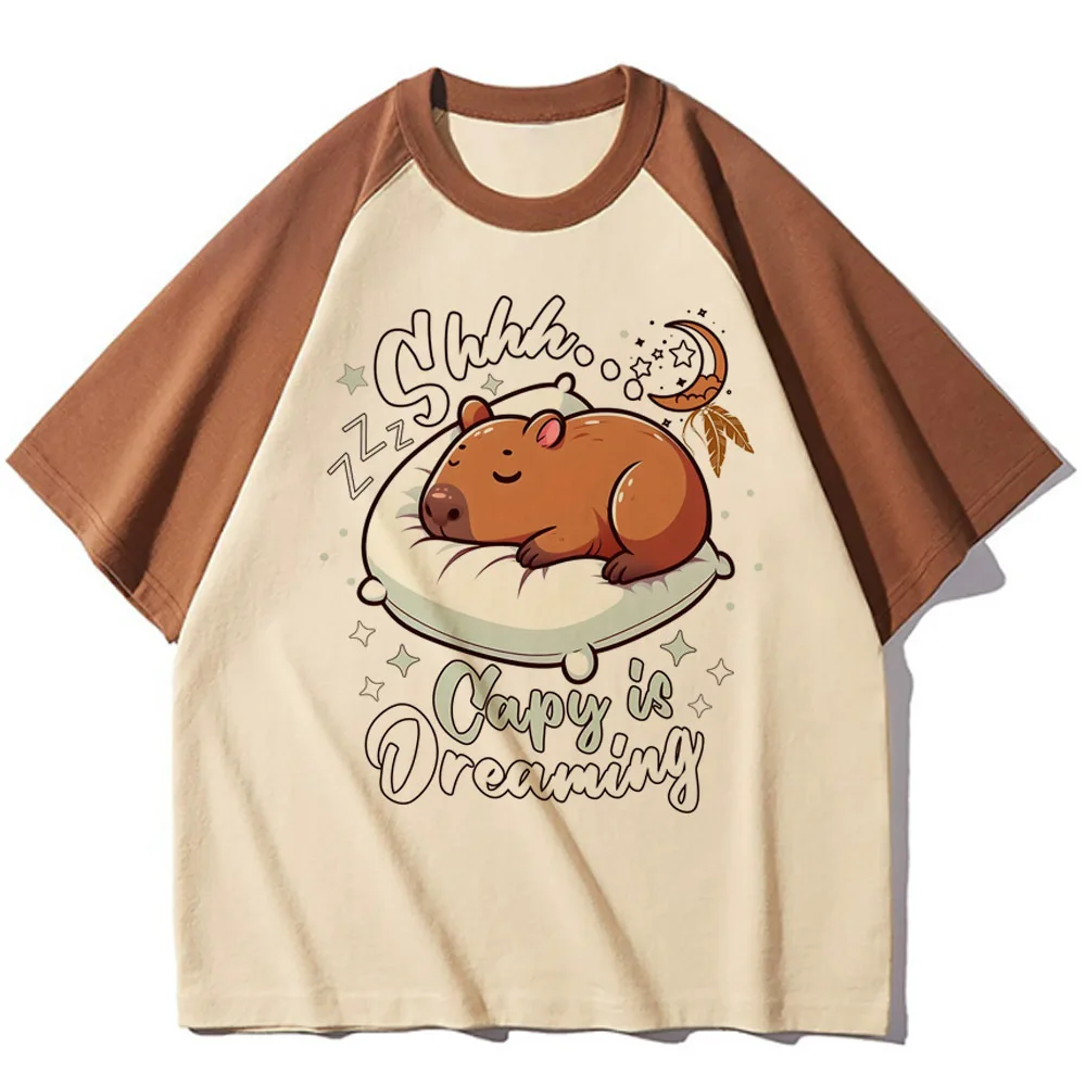 Funny Capybara t-shirts women comic t-shirts girl anime designer clothes