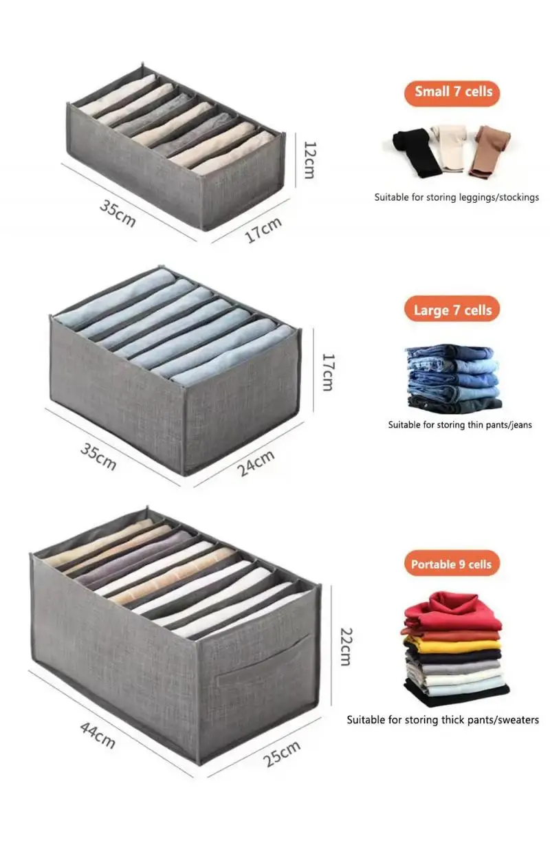 Clothes Organizer Trousers Clothes Storage Box Wardrobe Clothes Storage Organizer Underwear T-Shirt Storage Compartment Box