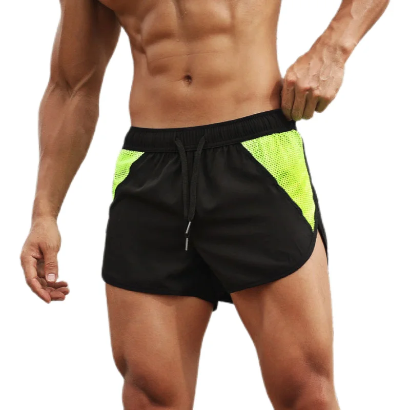 Men's Running Shorts with Zipper Pockets, Black Athletic Shorts for Men Gym Shorts with Liner