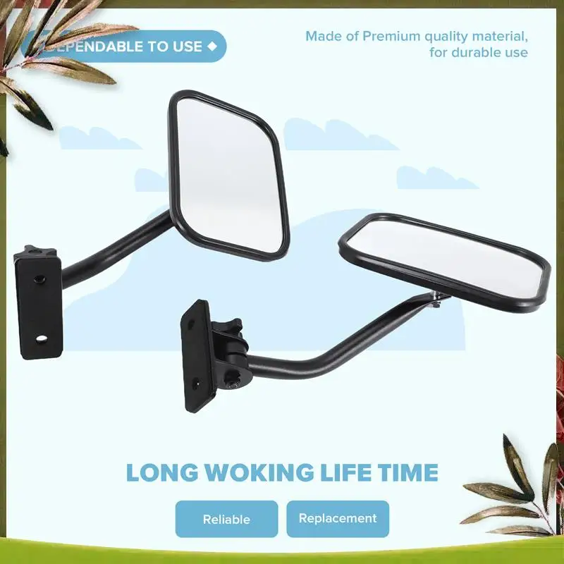

NEW Doors Off Mirrors For Jeep Wrangler Tj, Jk, Lj Quick Release Side Mirrors Black 2Pack