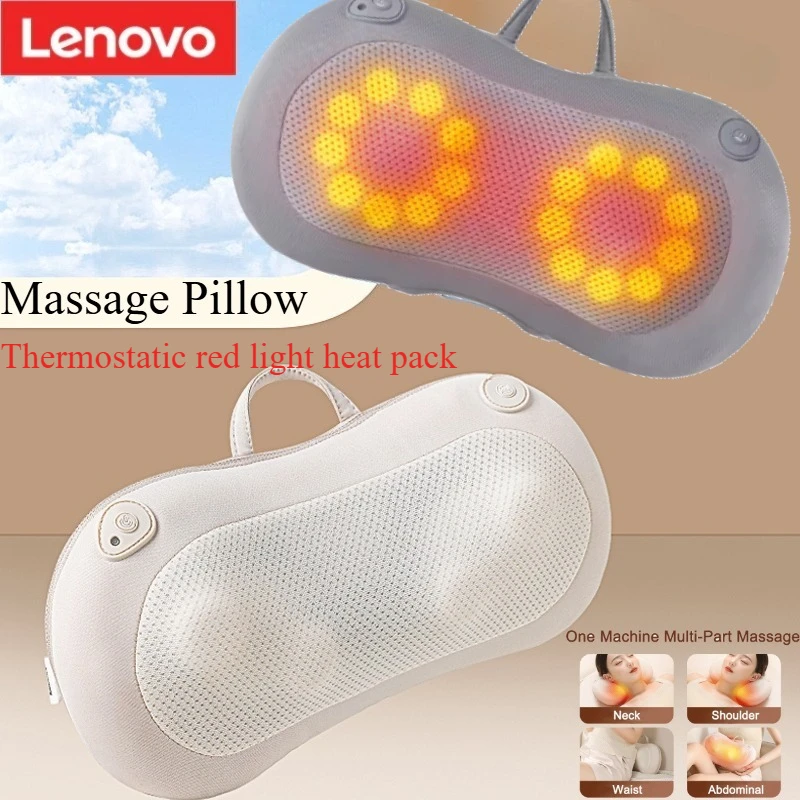 

Lenovo Head Massager Car Home Cervical Shiatsu leg Massage Neck Back Waist Electric heating Multifunctional Massage Pillow Gifts