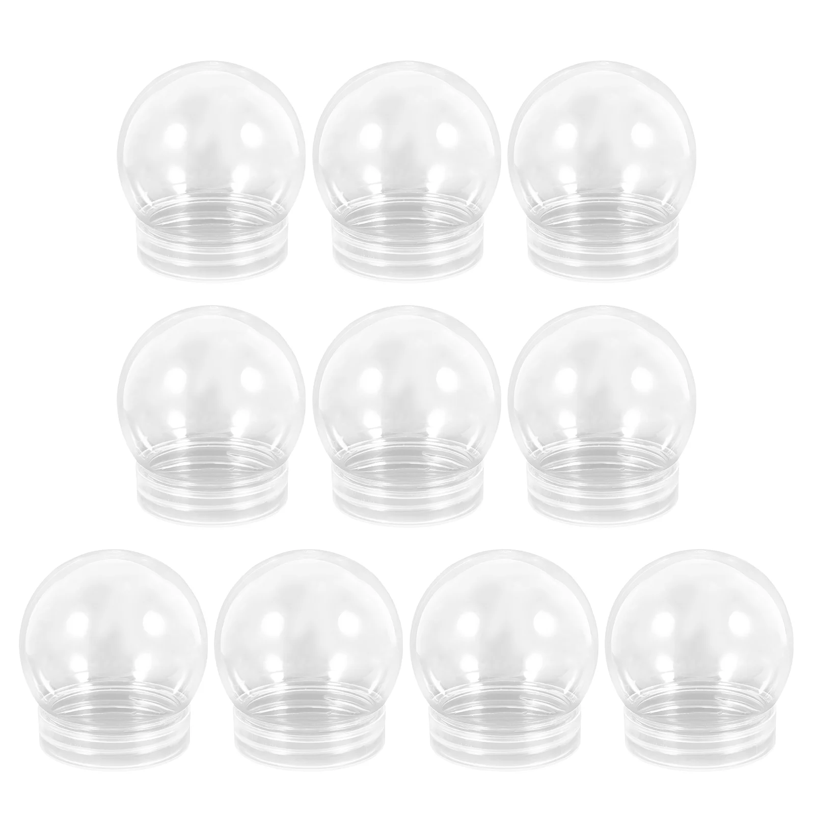 

10 Pcs Christmas Snow Globe Crafts Water Globes Tree Making Plastic DIY Supplies Xmas Decorations