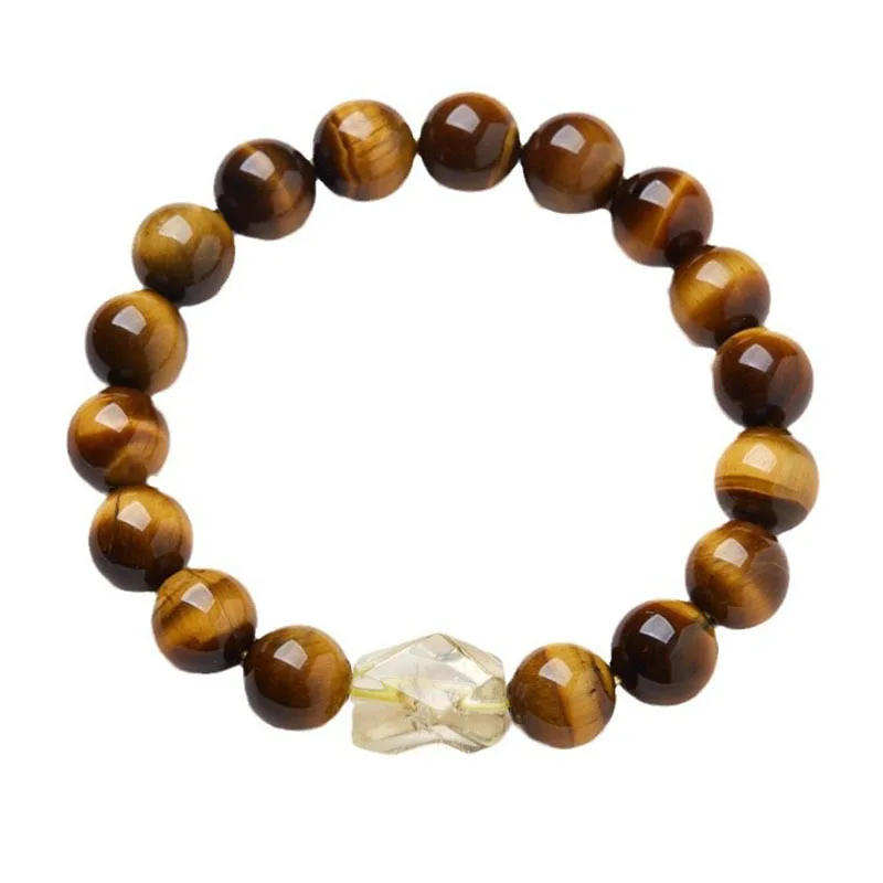 

Natural 10MM Tiger Eye Stone Bracelet Irregular Citrine Bracelet Premium Crystal Bracelet Gifts