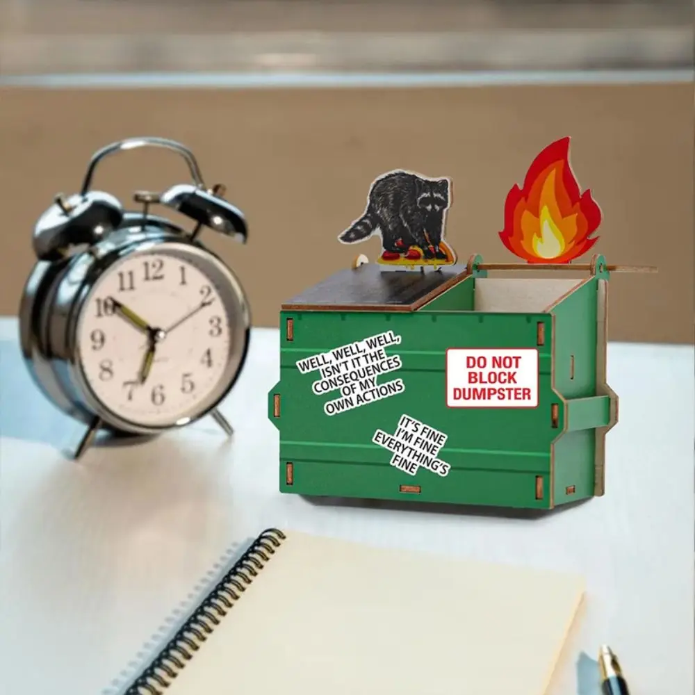 

Деревянный держатель для ручек с изображением енота, большая емкость, модель куклы, деревянный контейнер для ручек, мультяшный аниме, стол для хранения канцелярских принадлежностей, школьные принадлежности