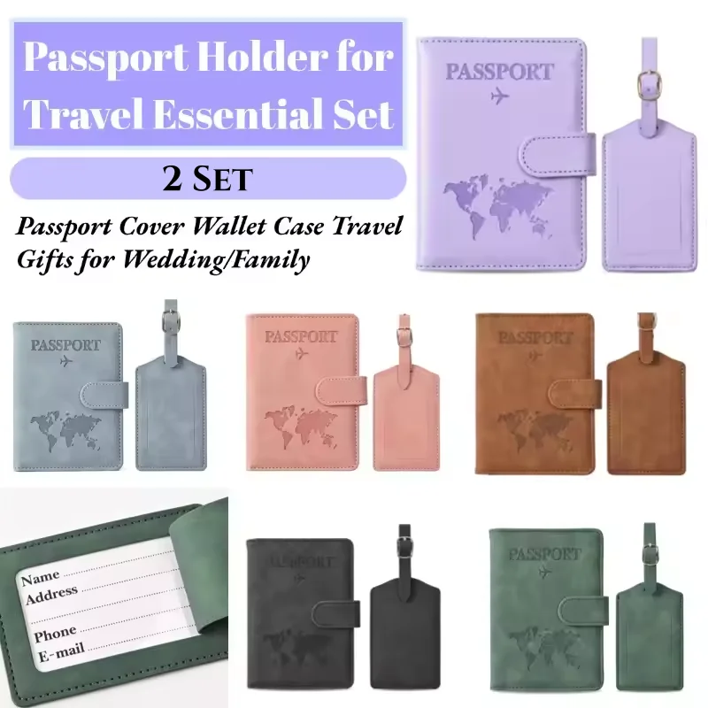 Pomelo Best Waterproof Passport Holder Set With SIM Card Slot Fashion Travel Gifts For Family Wedding