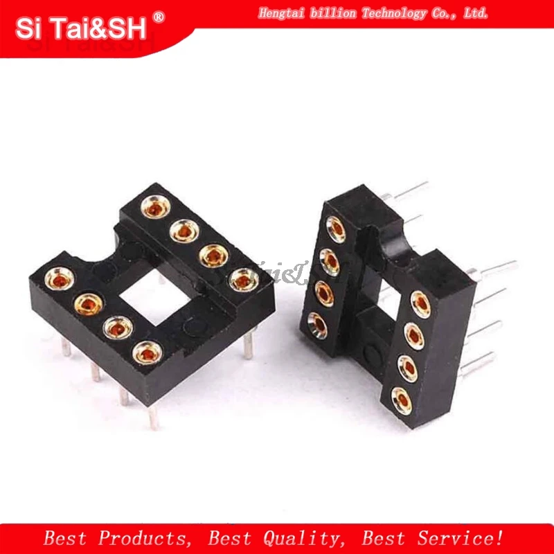 20pcs DIP-8 Round Hole 8 Pins 2.54MM DIP DIP8 IC Sockets Adaptor Solder Type 8 PIN IC Connector