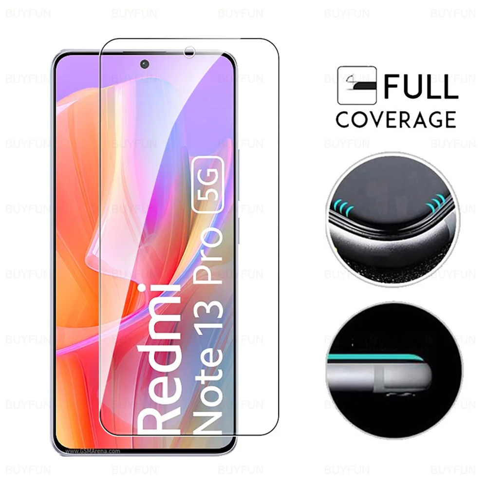 Redmy Note 13 Pro Global Case 6in1 HD Tempered Glass Screen Protector For Xiaomi Redmi Note13 13Pro 5G Note13Pro 4G Camera Film