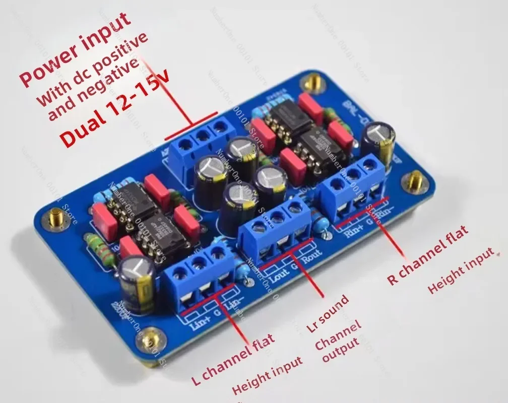 SSM2141 Balanced XLR input to unbalanced RCA single-ended signal output finished board power amplifier