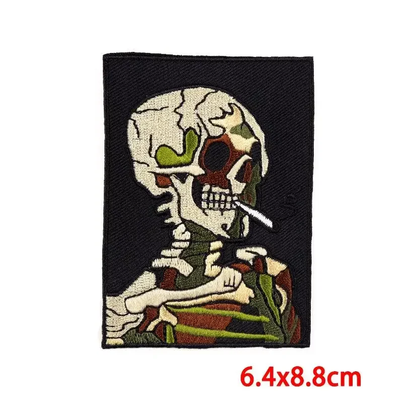 Embroidered Patch Iron On Patches for Clothing Pocket Shark Clothes Stickers Fabric Sewing Thermal Adhesive Applique Fusible