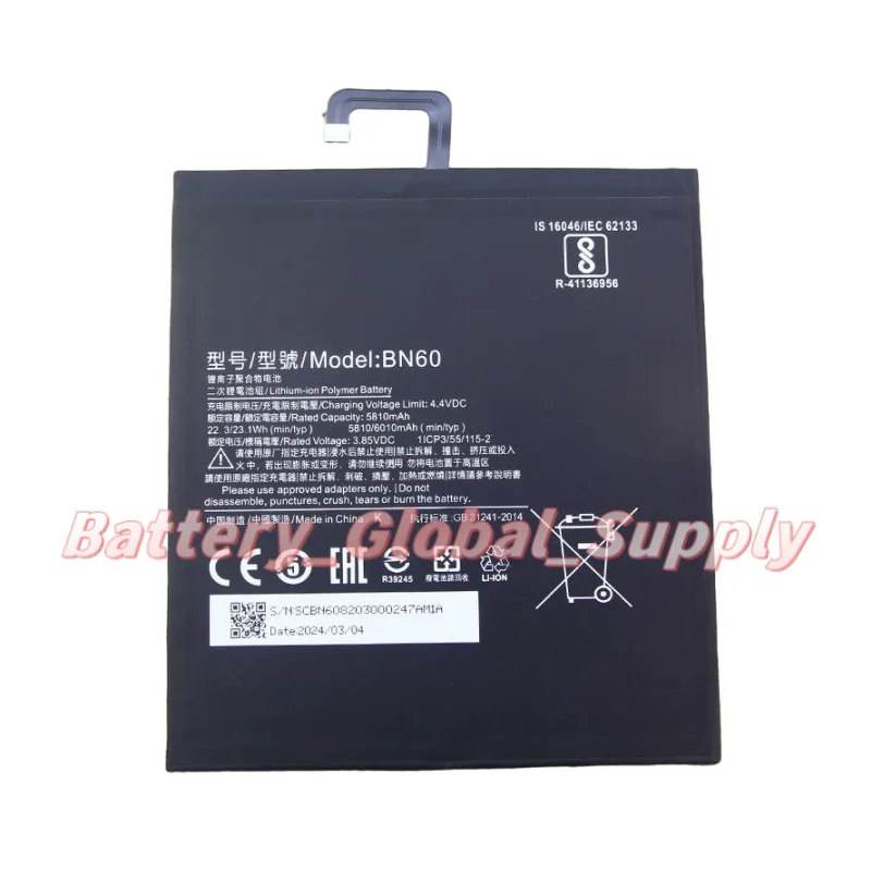 

3.85V 5810MAH Battery for Tablets 4 BN60 Fast Delivery High Quality 1 Piece -