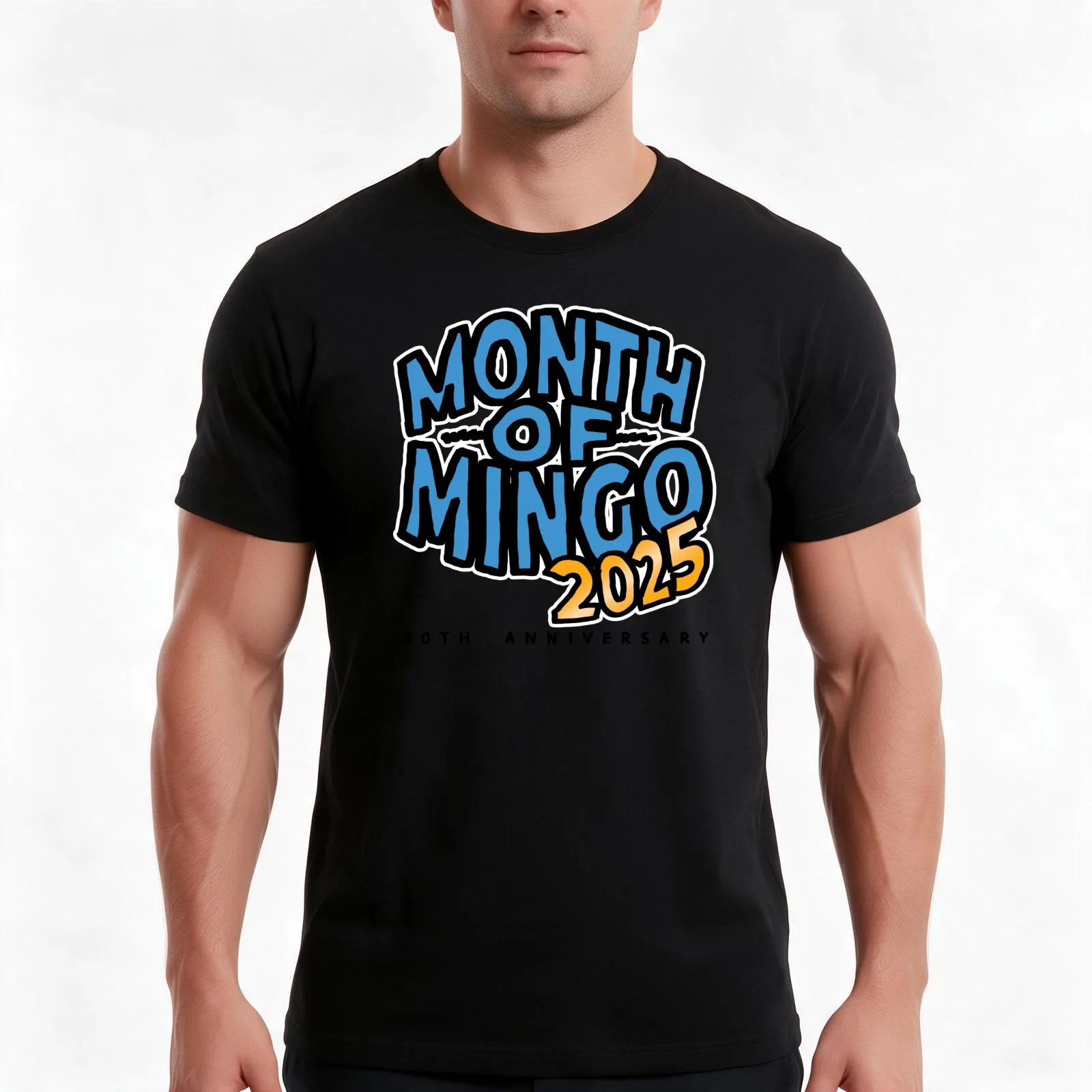 Month of Mingo 2025 Logo T-Shirt, Summer Casual Cotton Tee, Oversized Streetwear Tops, Vintage Graphic Print, Unisex Men Women