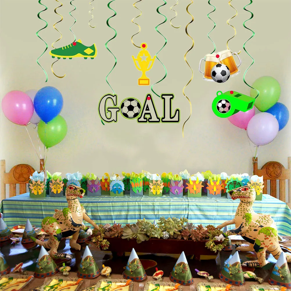

Football Party Supplies Soccer Cake Inserts Edible Decorations Banners Spiral Pendants Hanging Tags Birthday naments Themed