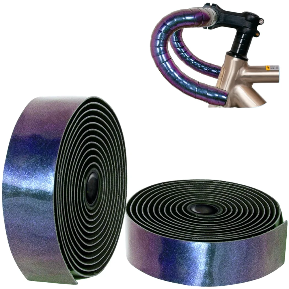 Color Changing PU EVA Tape for Road Bike Handlebars Slip Grip Shock Absorbing 3 215cm Length with Accessories Color