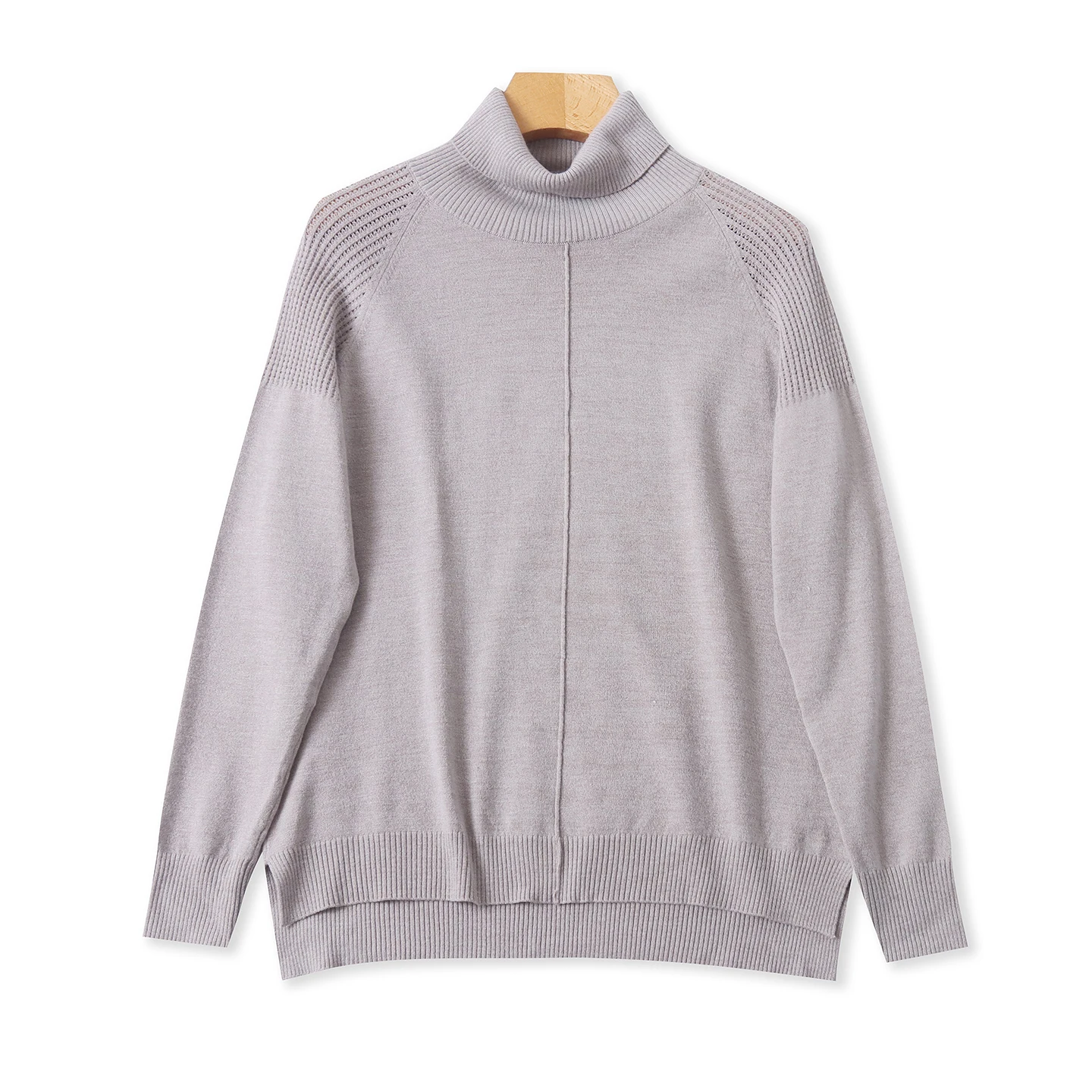 

Осенне-зимний шерстяной свитер Camere с высоким воротником из норкового меха, шелковый, приятный для кожи, теплый термомарлевый узор, женский трикотаж