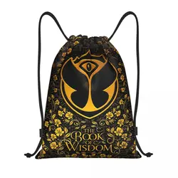 Tomorrowland Electronic Dance Festival Drawstring Backpack Women Men Gym Sport Sackpack Foldable Training Bag Sack