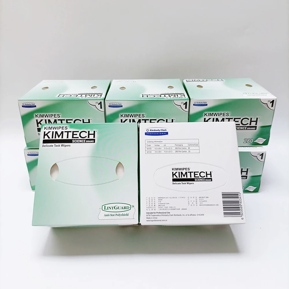 KIMTECH Kimwipes Kimperly Wipes Optical Import Wiping Fiber Cleaning Paper — zdjęcie produktu 7