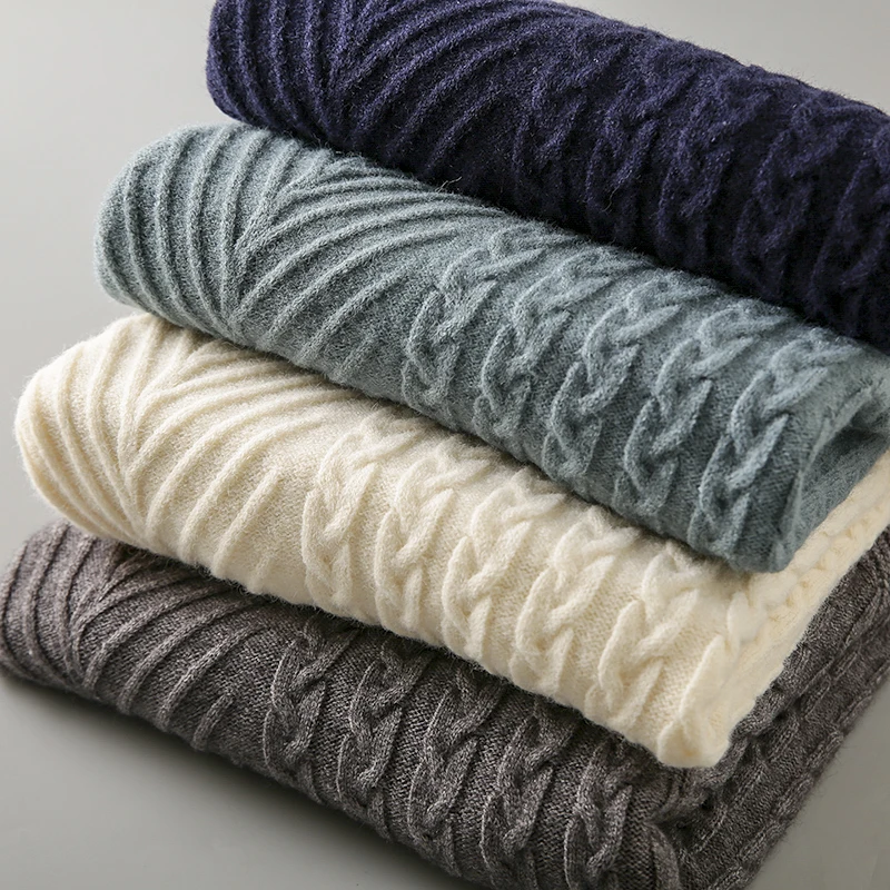 

Comfortable Retro Floral Pattern Knitted Sweater High Collar Men's Base Layer Autumn Winter New Sle Faion Urban Long Sve