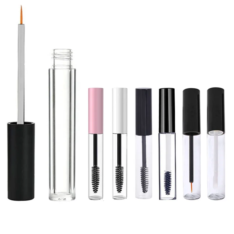 

30pcs 10ml clear Beauty Packaging Mascara Tubes with Black Caps Lip Gloss Tubes Lipgloss Tube Packaging Liquid Eyeliner