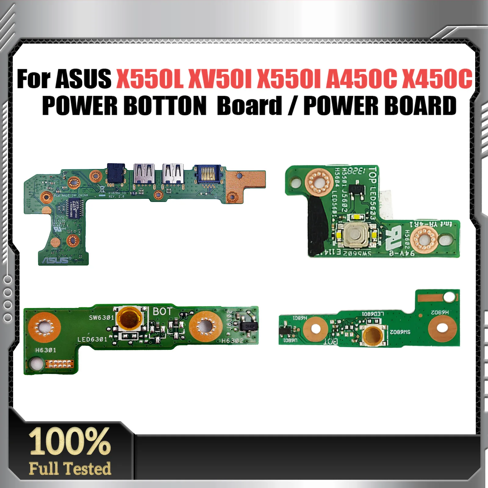 For ASUS X550L XV50I X550I A450C X450C F102B X102B POWER BOTTON SWITCH Board X550LD X550IU X102BA X450CC POWER BOARD