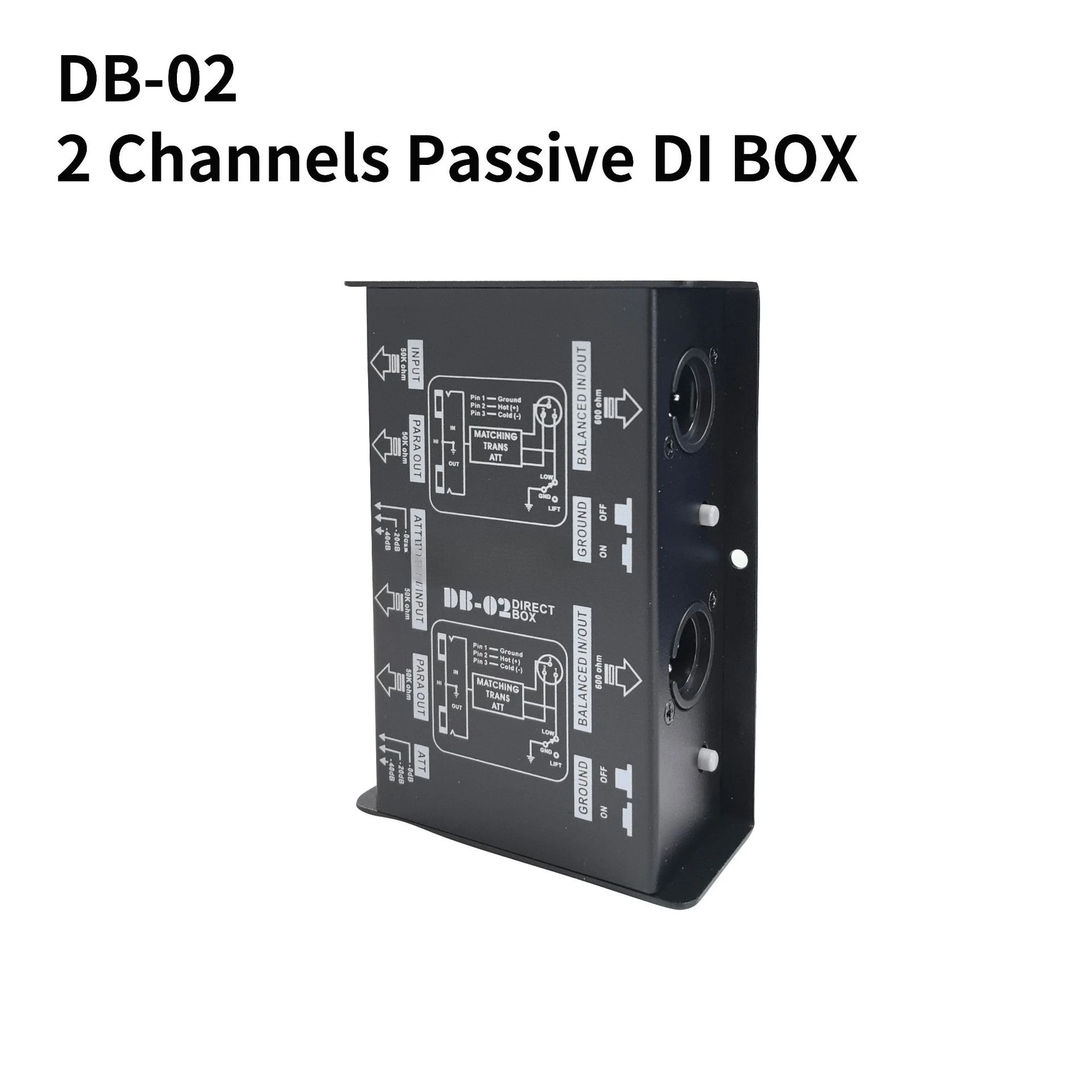 db-02dibox-インピーダンス変換オーディオアイソレーター、音楽用、携帯型