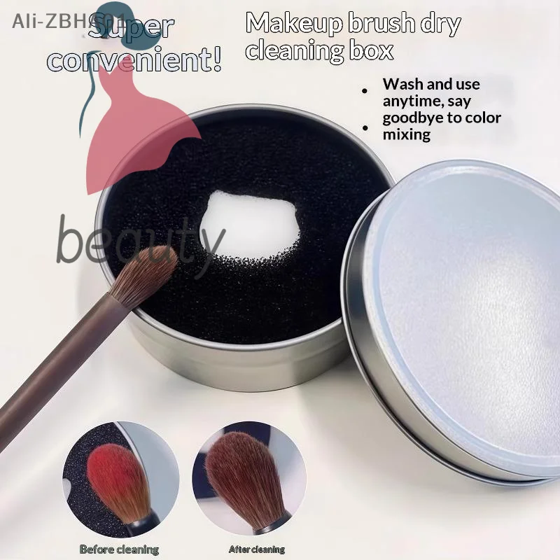 Makeup Brush Cleaner Sponge Reusable Quick Color Removal Dry Wash Pad for Eyeshadow Brushes Home Makeup Artists Use