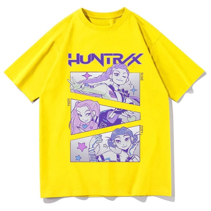 KPop Demon Hunters Huntrix Tees Summer Short Sleeve Tshirts Women Men Clothing Streetwear Unisex Graphic Print T-shirts image 6