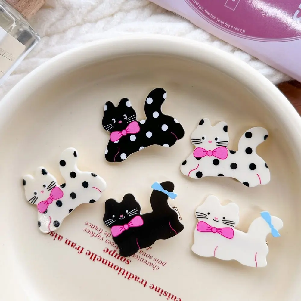 Creative Cartoon Cat Hair Clip Acrylic Animal Cartoon Hair Clip Hair Accessories Headwear Acrylic Bang Clip Wash Face