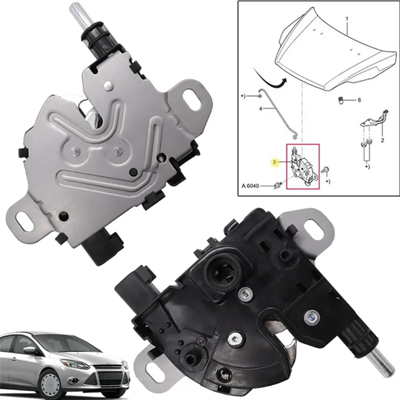 Engine Bonnet Hood Lock for Ford Focus MK2 C-Max Kuga Focus C-Max Head Cover Lock Machine 3M5116700AC 3M5116700BC