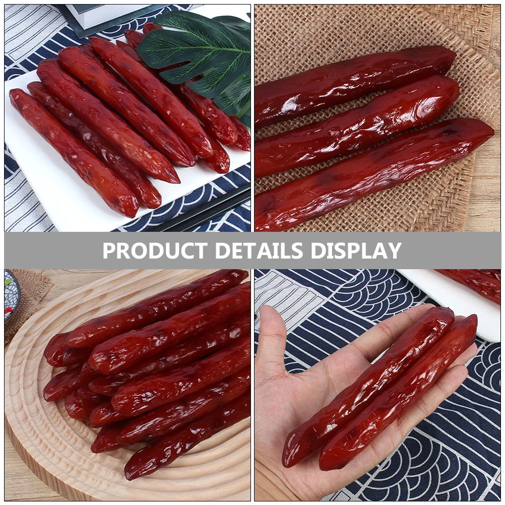 2 Pcs Artificial Meat Fake Hot Dog Simulated Sausage Food Model Toy Photo Props Toys Bratwurst Pvc