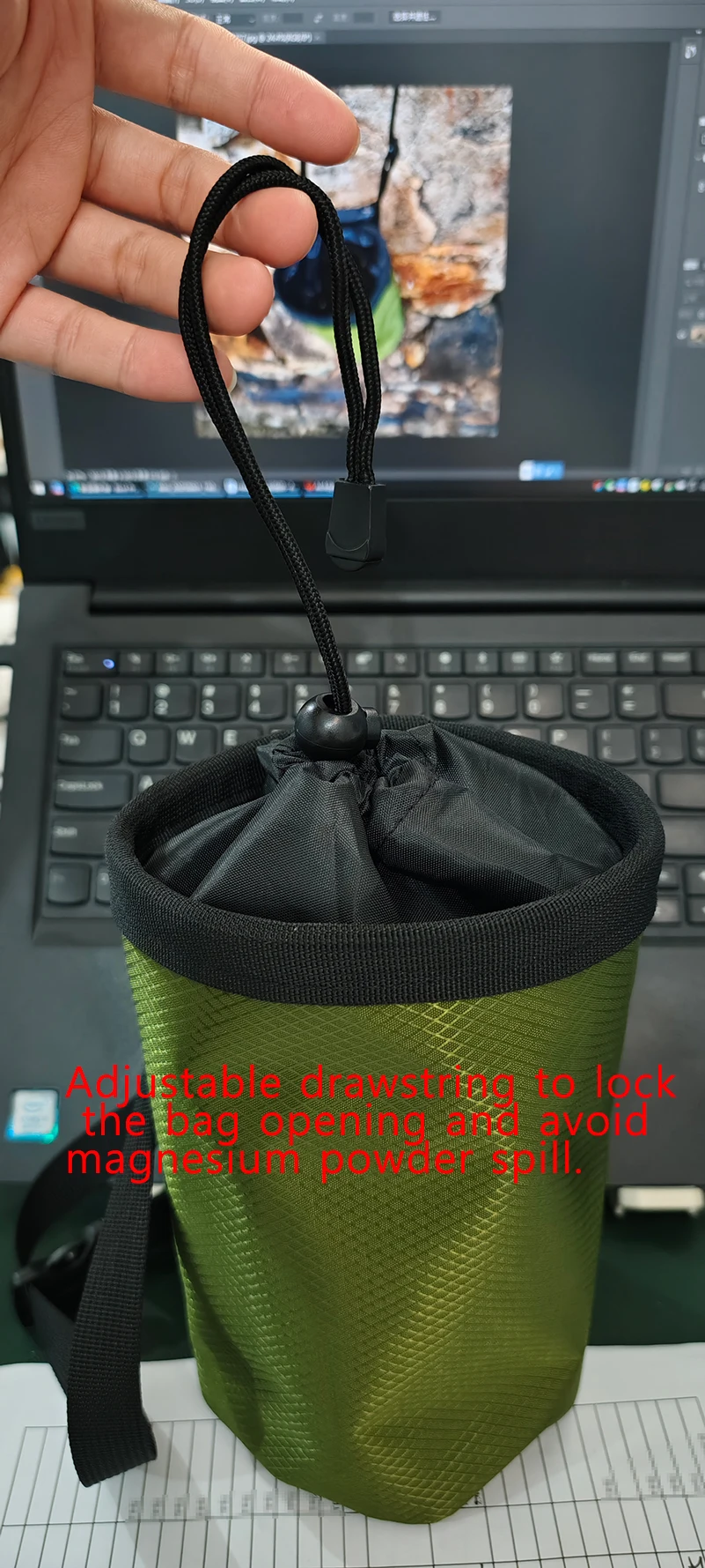 تسلق حقيبة الطباشير 2025 جديد بولديرينغ مسحوق المغنيسيوم حقيبة رفع الأثقال البولينج الجمباز اليد حقيبة مسحوق جاف مع حزام