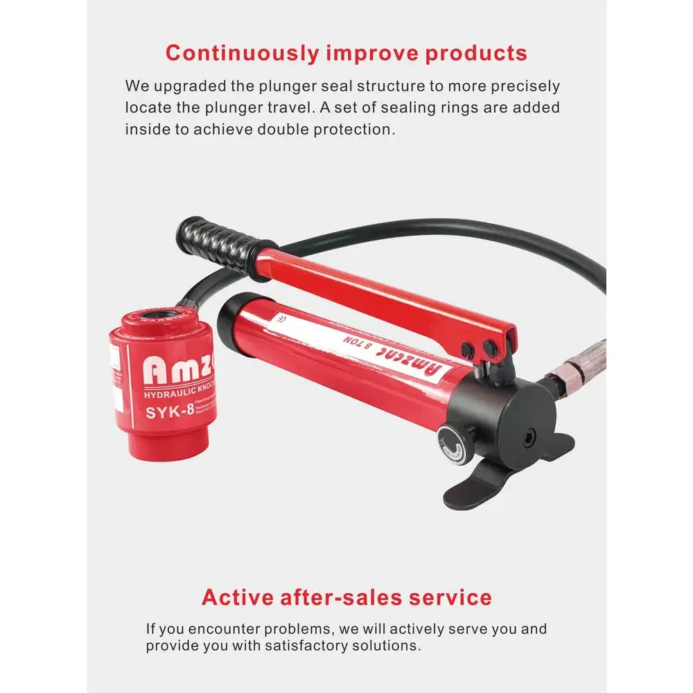 Hydraulic Knockout Hole Punch Set Electrical Conduit Metal Sheet Puncher Kit 1/2" 2" Dies Included Steel Stainless 8T High