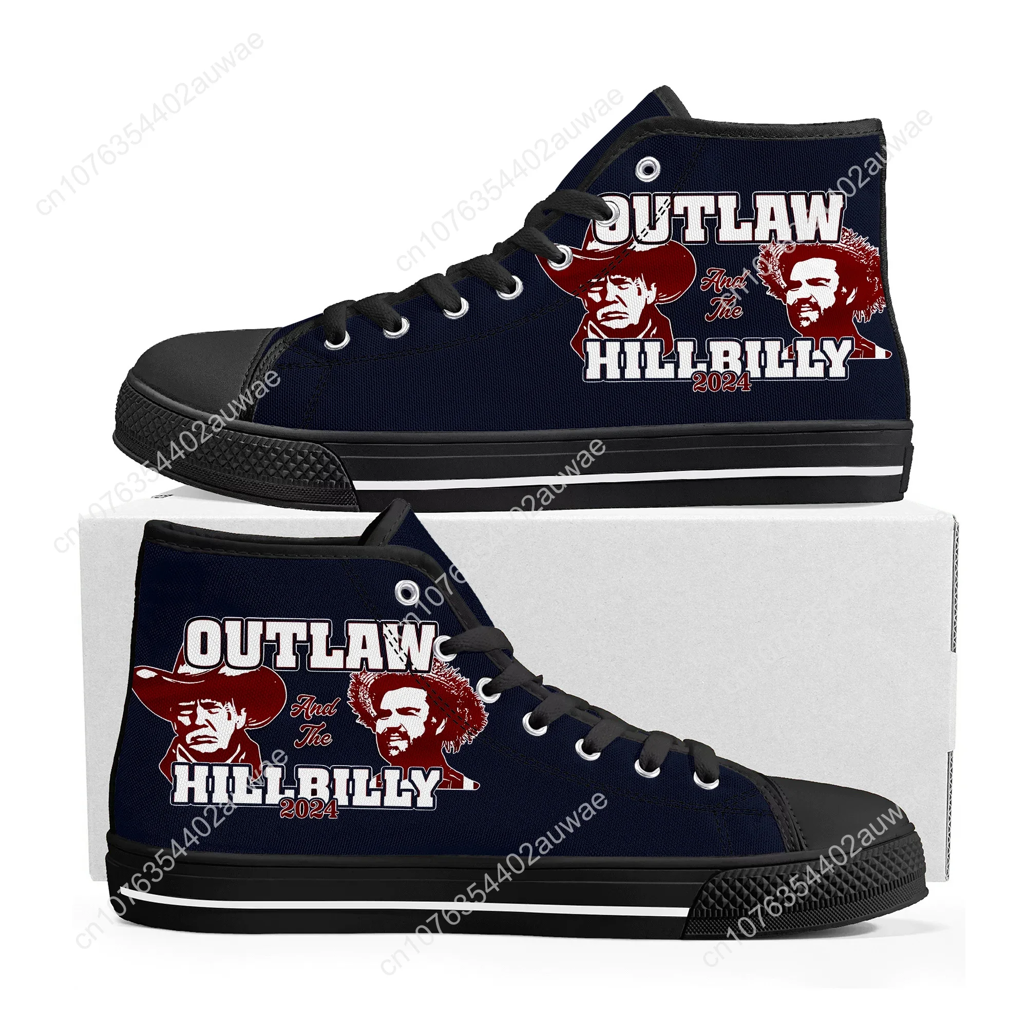 Outlaw Hillbilly 2024 Make America GREAT AGAIN High Top Sneakers Mens Womens Teenager Canvas Sneaker Casual Customize Shoe