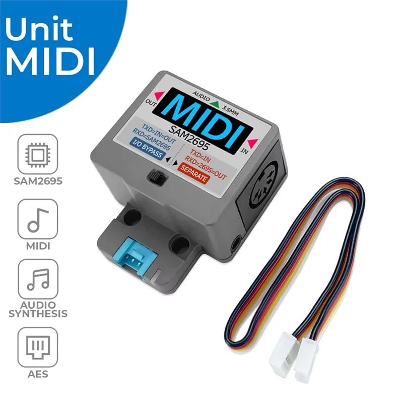 【Home-Tools!】Processamento de áudio 3.5 Interface O Unidade MIDI SAM2695 Unidade Midi oficial com conector Din (SAM2695)