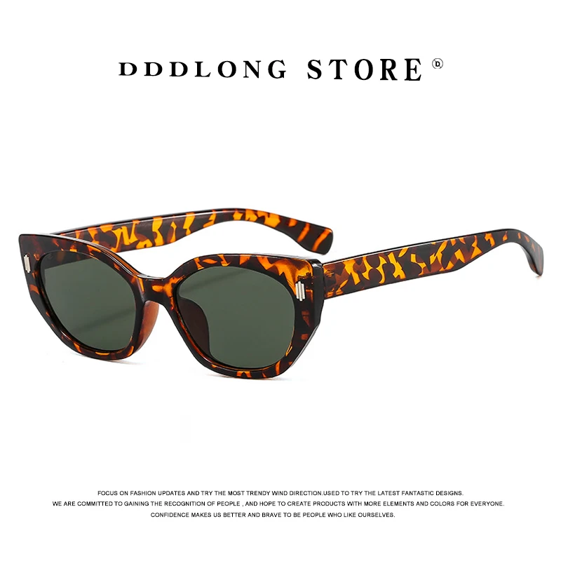 DDDLONG Retro Fashion Cat Eye Sunglasses Women Men Sun Glasses Classic Vintage UV400 Outdoor Party Shades D430