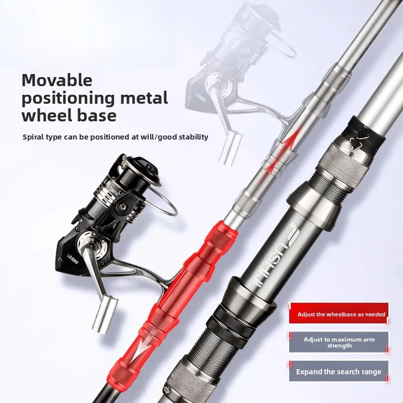 Fishing Rod. Ultra-light and Ultra-hard, Carbon Long-section Skating Rod Hand-sea Dual-purpose Set