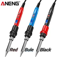 ANENG Soldering Iron Temperature Adjustable 60W Digital EU Plug Electric 220V Welding Ceramic Heating Core Soldering Tool SL106