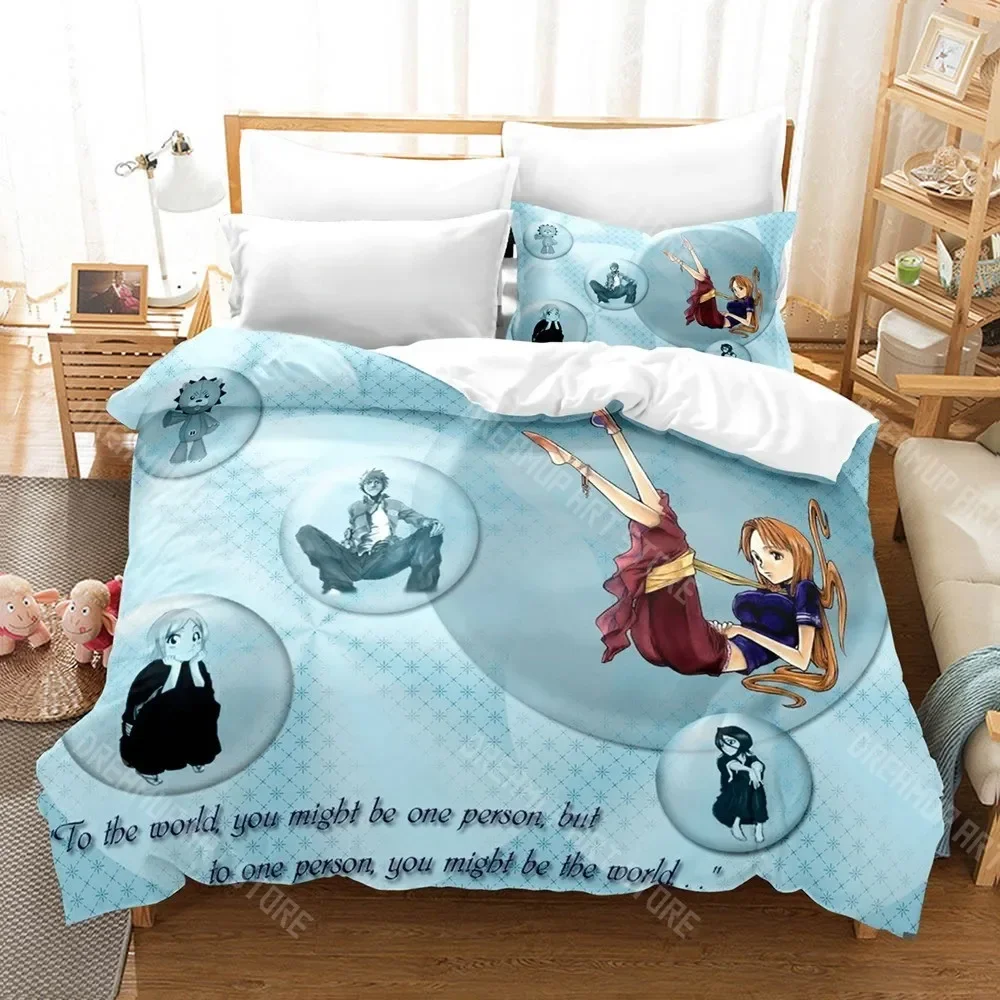 3D Print Yachiru Kusajishi Bleach Bedding Set Cartoon Anime three-piece set Adult Boy Bedroom Duvetcover Sets Bed