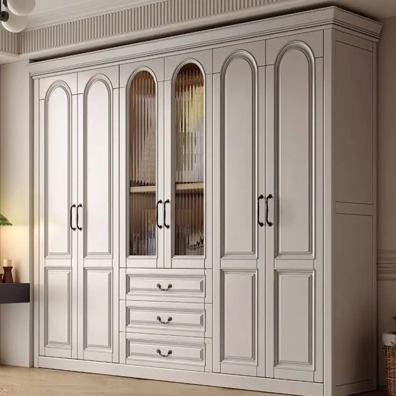 

Glass Drawer Bedroom Wardrobe Luxury Partition Corner Modern Wooden Wardrobe Storage Cabinets Mueble Organizador Furniture