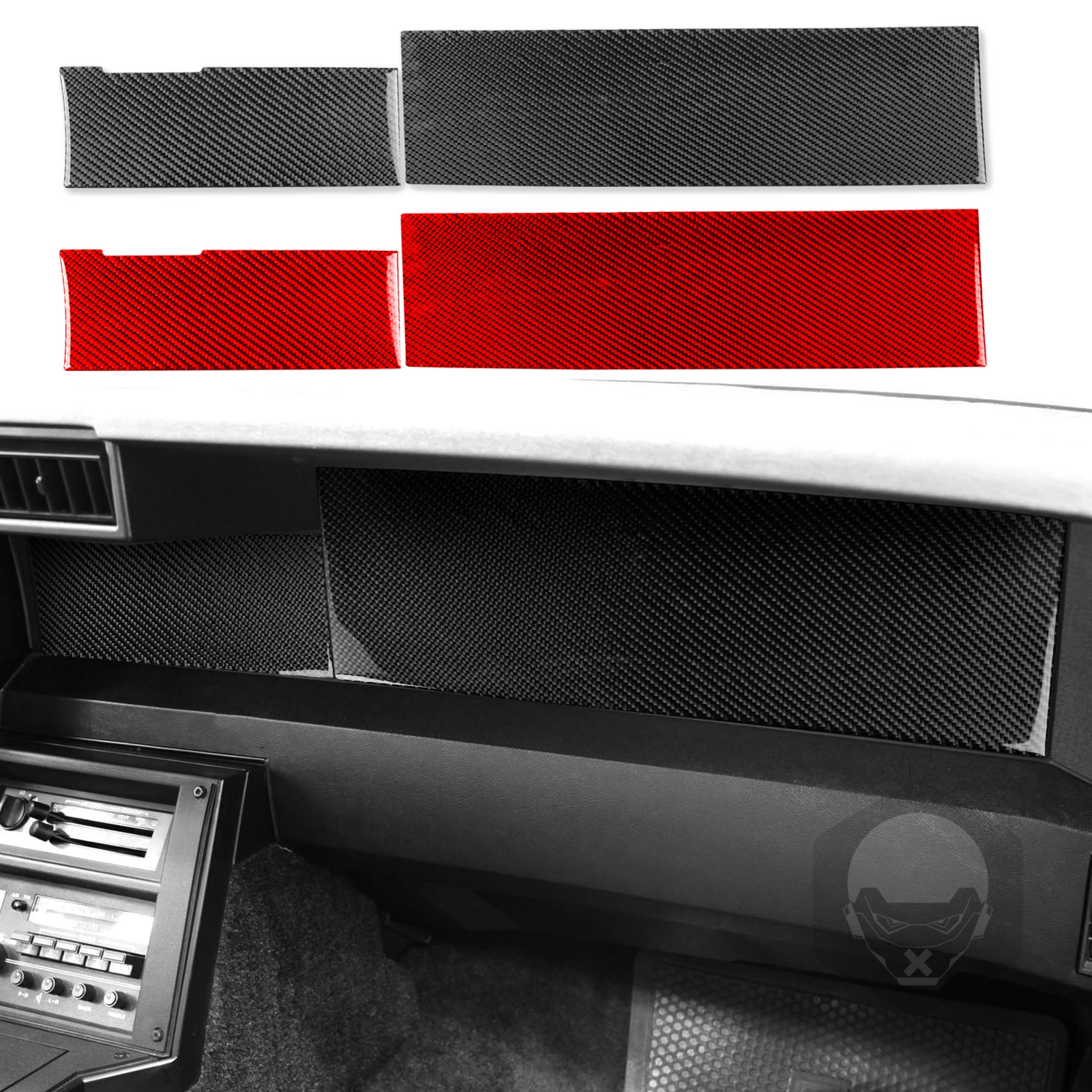Real Carbon Fiber For Chevrolet Camaro 1982-1992 Car Center Console Panel Kit Trim Customizable Sticker Interior Accessories