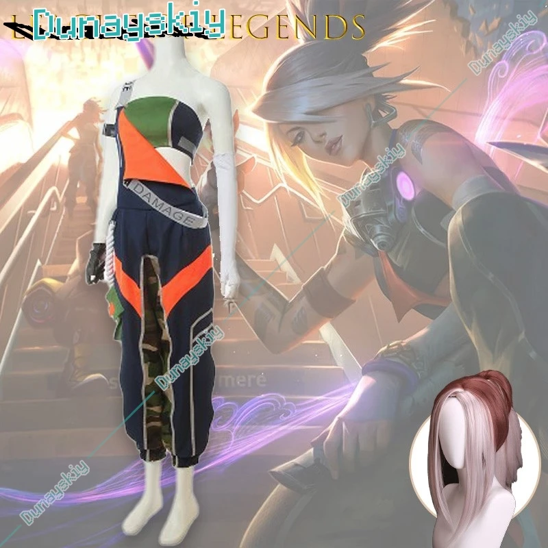 

Game LoL True Damage Akali Cosplay Music Theme Anime Game Female Outfit Halloween Party Christmas