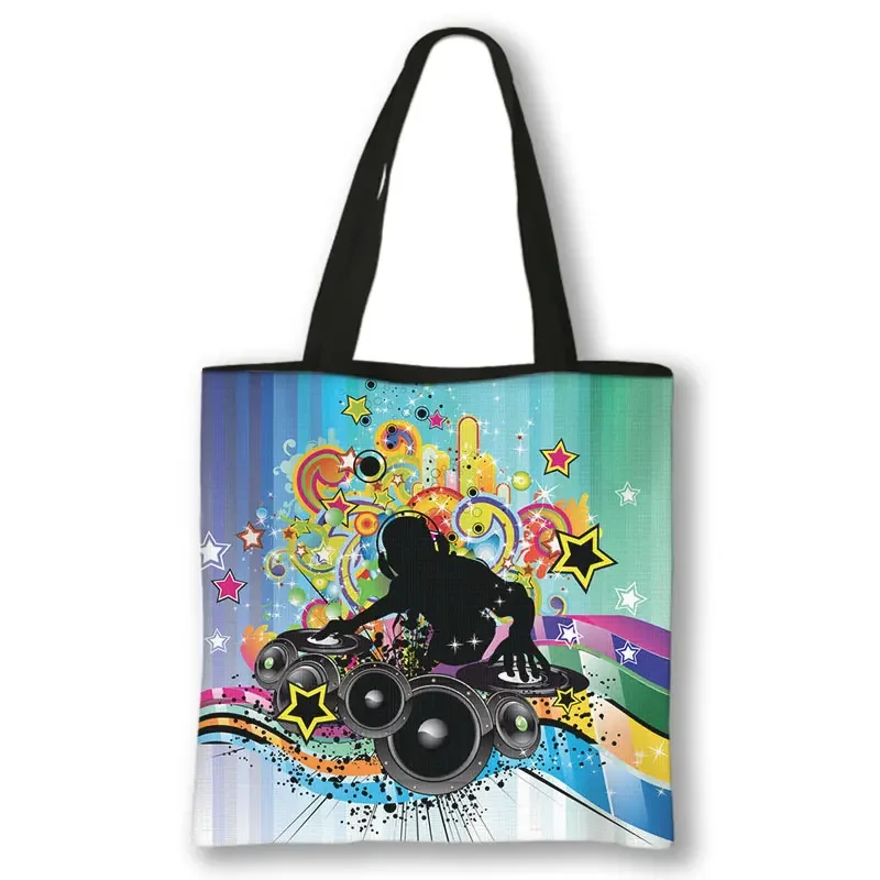 Hot Hip Hop Dance Print Umhängetasche Jazz Dance Totes Taschen Frauen große Kapazität wieder verwendbare Handtasche Leinwand Shopper Taschen Geschenk