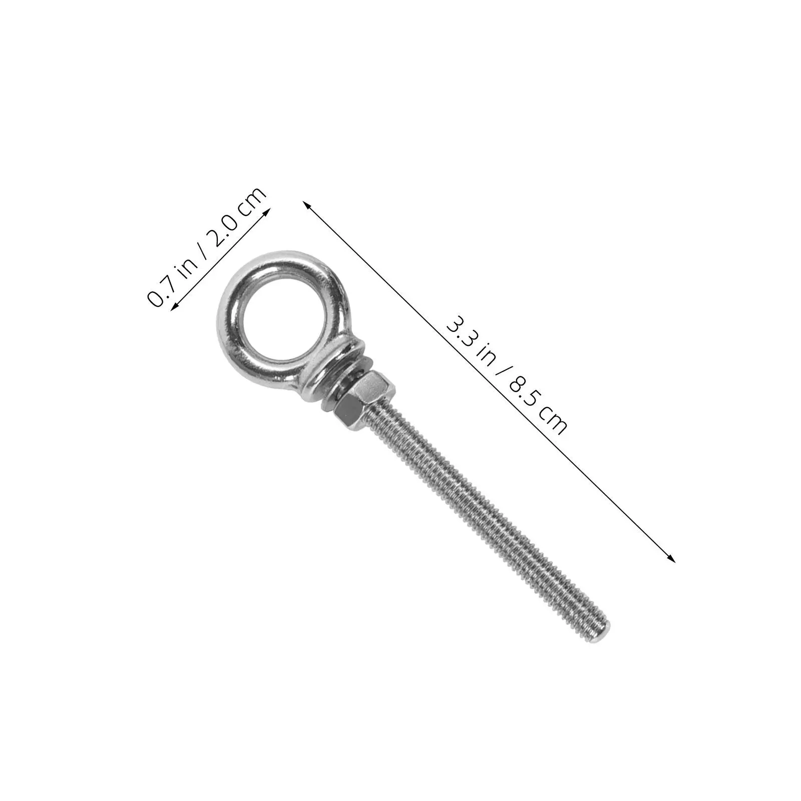 4Pcs Stainless Steel Eye Bolts Heavy Duty Eye Bolt Anchors Rust Resistant Concrete Fasteners Wall Hook Bolts for Industrial Home