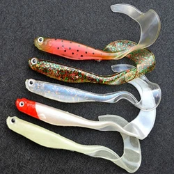 Leurre de pêche souple avec queue unique, appât Él, lueur de nuit, lot de 5 pièces, 6.5g, 10.5cm