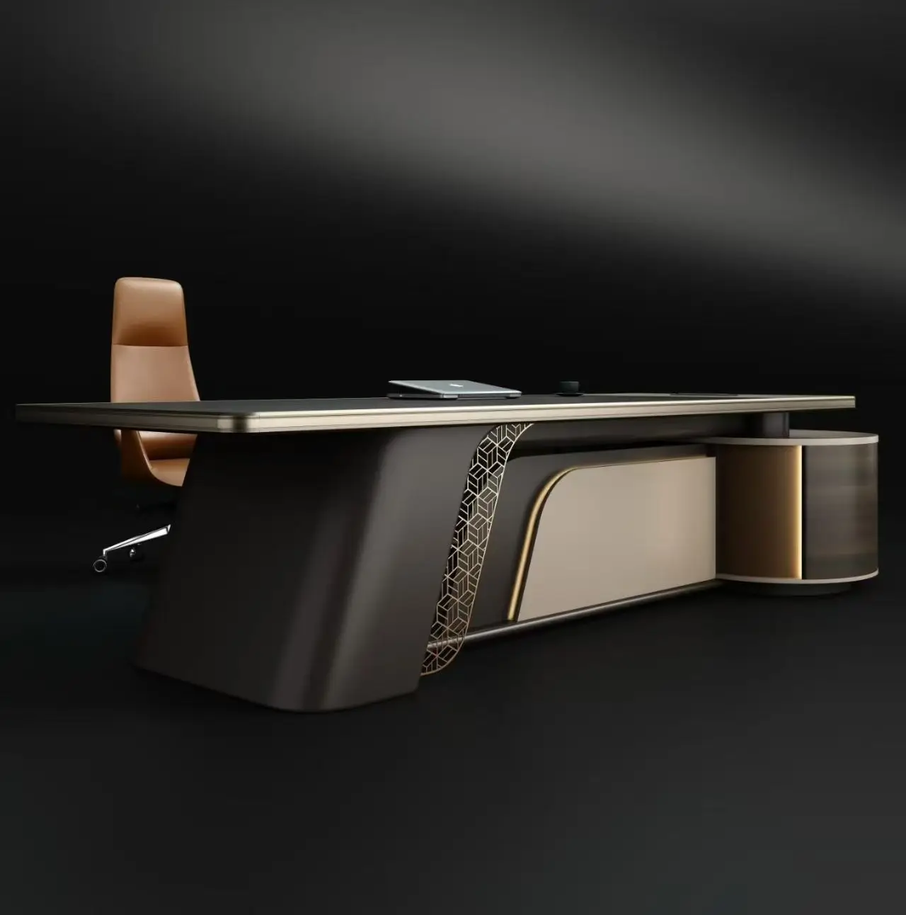 CEO Desk,Luxurious Modern Executive Office Furniture Wooden Panel CEO Manager Desk For Bosses And Office Professionals