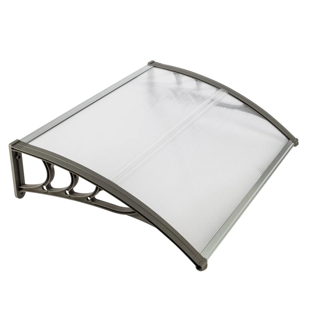 HT-100 x 80 aplicação doméstica porta e janela capa de chuva beirais dossel suporte branco e cinza