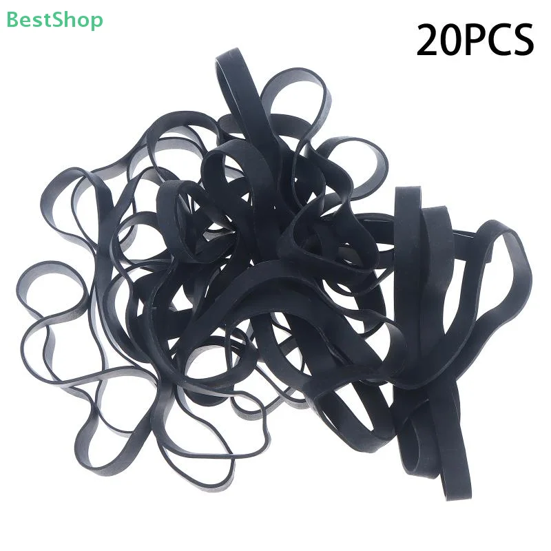 

20 шт. черные резинки большого размера, эластичное резиновое кольцо для офисных канцелярских принадлежностей, упаковка