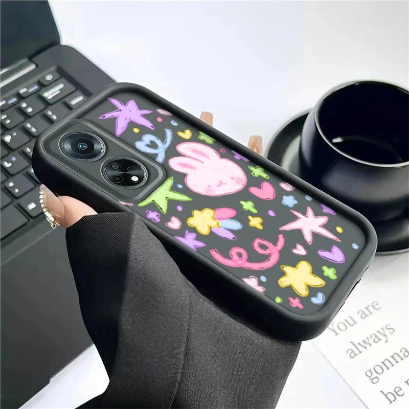 for OPPO 8Z PRO LITE F19 A1 5F 5G RENO R11 A16S 6 7 R15 5GRENO soft Lovely shockproof cute girl phone case Casing